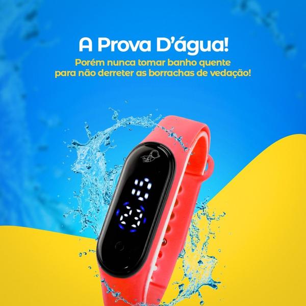 Imagem de Relógio Infantil led digital bracelete prova agua casual revenda