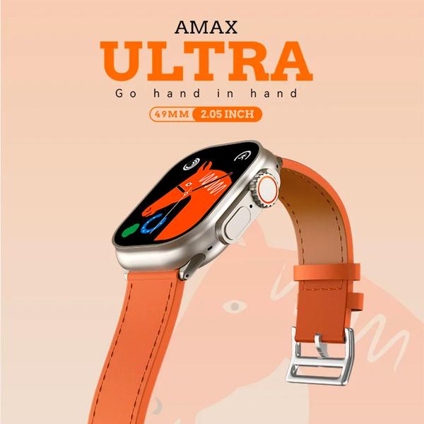 Imagem de Relogio Inteligente Amax Ultra Watch8 49mm Pulseira de Couro