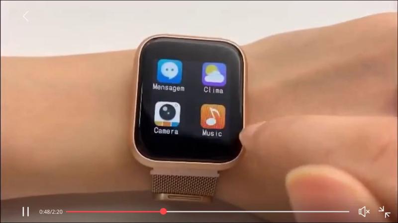 Imagem de Relogio Inteligente D 20 Smartwatch Coloca Foto Bluetooth ROSA