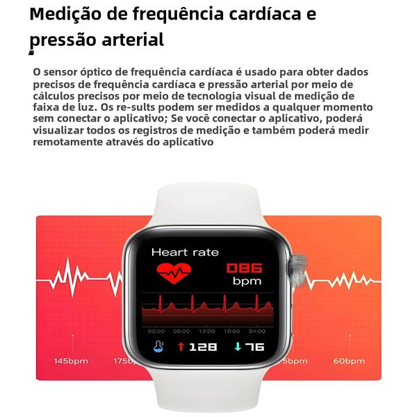 Imagem de Relógio Inteligente Esportivo Unissex com Bluetooth - Monitor de Sono e Frequência Cardíaca