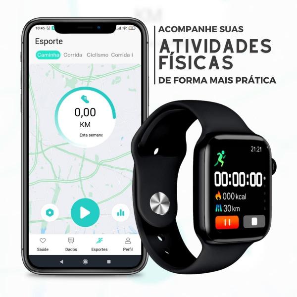 Imagem de Relogio Inteligente Feminino Smart Watch 2 Pulseiras Acessa Internet Atende e Recebe Ligaçãoes