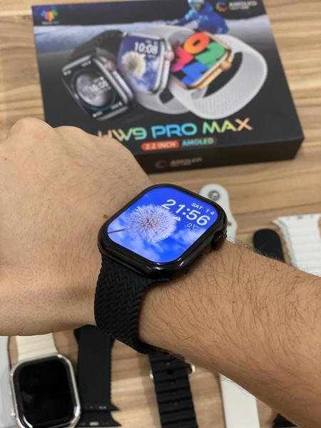 Imagem de Relógio Inteligente HW9 PROMAX Masculino Feminino Lançamento 2024 + 3 pulseiras Indução Bussola Gps para Atividades Físicas