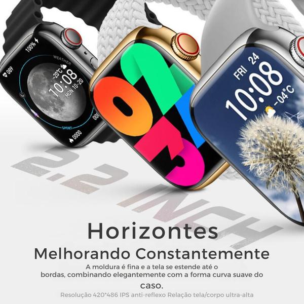 Imagem de Relógio Inteligente HW9PRO MAX Masculino Feminino Lançamento 2024 + 3 pulseiras Indução Bussola Gps para Atividades Físicas