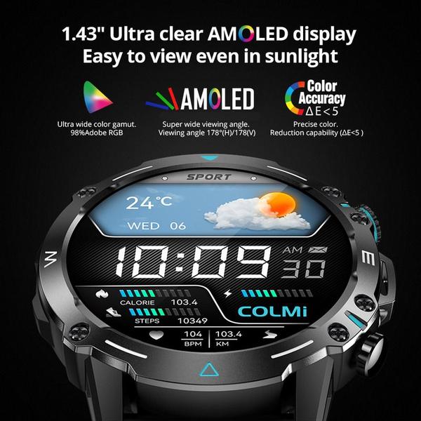 Imagem de Relógio inteligente M42 Sports Outdoor IP68 à prova d'água com frequência cardíaca