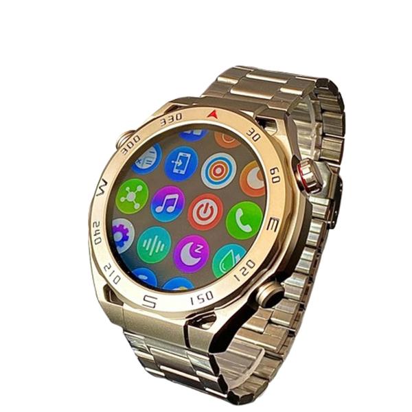 Imagem de Relogio Inteligente Masculino Smart Watch Redondo Android iOS X5 Prata