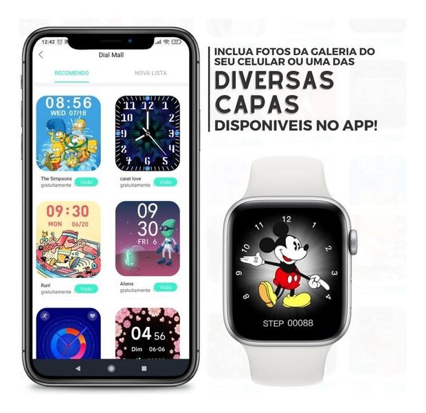 Imagem de Relógio Inteligente Presente Pedido de Namoro Smartwatch Digital Serie 9 X Plus Branco Led Esportivo