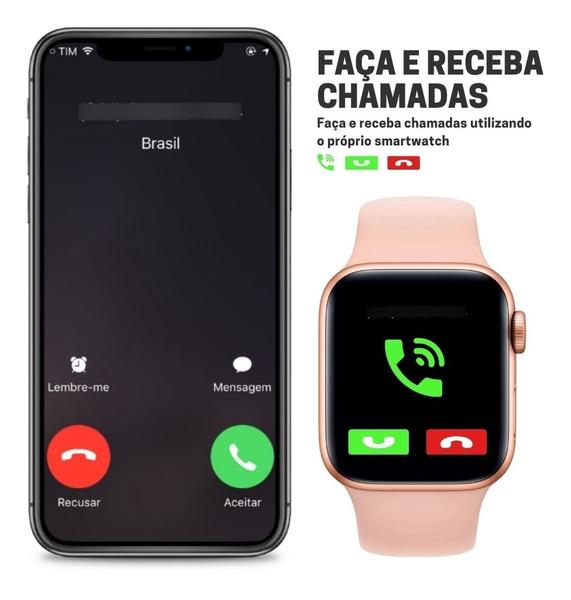 Imagem de Relógio Inteligente Presente Super Mãe Smartwatch Digital Serie 9 Rosa Led Esportivo