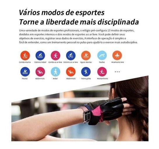 Relogio Inteligente Recebe Ligaçao Notificaçao Hw18 38mm Nf Feminino e Masculino - Alzza Imagem de Relogio Inteligente Recebe Ligaçao Notificaçao Hw18 38mm Nf Feminino e Masculino