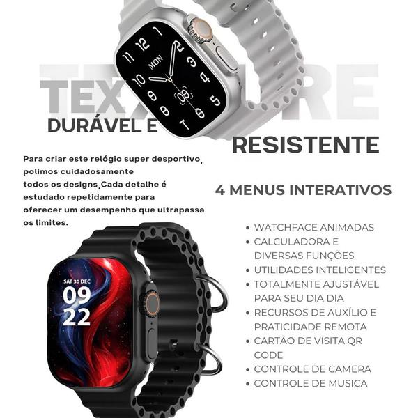 Relógio inteligente S8 Ultra série 8 Smartwach inteligente android e iOs Masculino Feminino 49mm Imagem de Relógio inteligente S8 Ultra série 8 Smartwach inteligente android e iOs Masculino Feminino 49mm