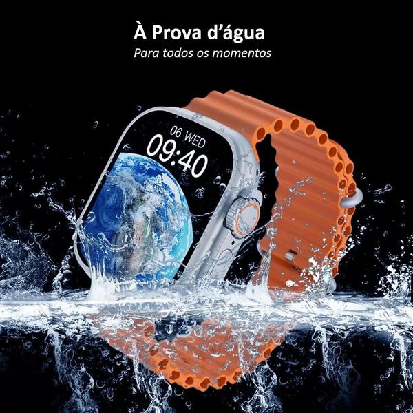 Imagem de Relógio Inteligente Smart Digital S9 Ultra Laranja Original Masculino E Feminino Envio Já