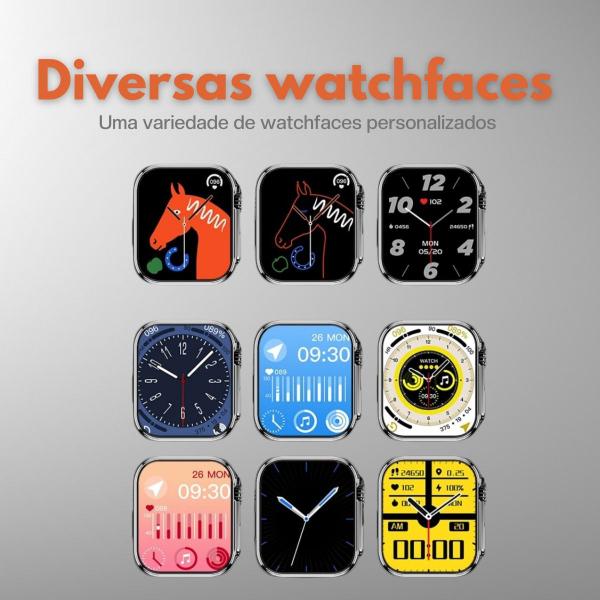 Imagem de Relógio Inteligente Smart Watch BW8 Ultra Preto resistente a agua envio imediato Duas Pulseiras