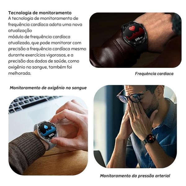 Imagem de Relógio inteligente Smartwatch Amax 3 Pro 2024 lançamento iPsled NFC GPS Alta definição Elegância + 2 Pulseiras