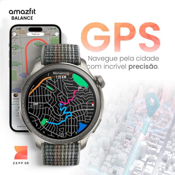 Imagem de Relógio Inteligente Smartwatch Amazfit Balance GPS Alexa Global Tela 1,5 HD Amoled