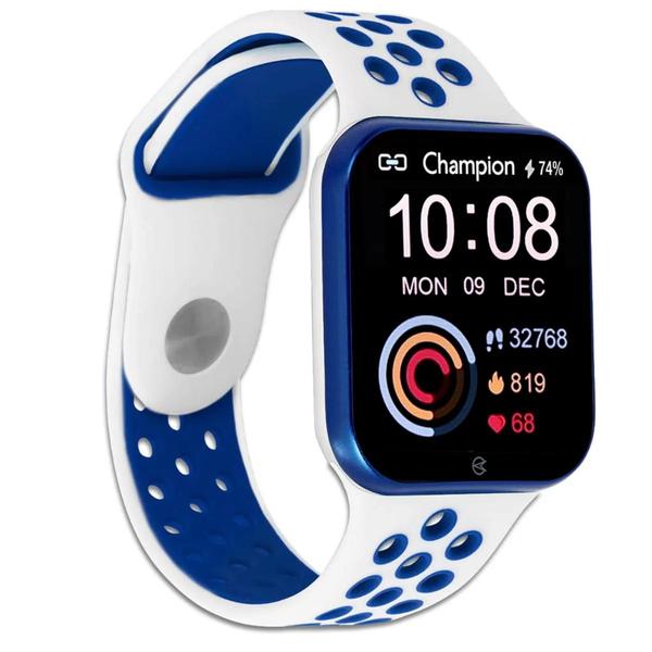 Imagem de Relógio Inteligente Smartwatch Champion C033 Ch50033A Branco Azul Unissex