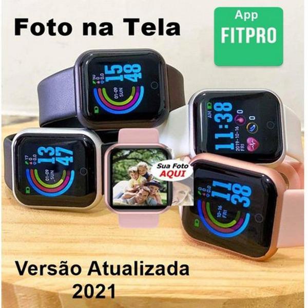 Imagem de Relogio Inteligente Smartwatch D 20 Bluetooth COLOCA FOTO Branco