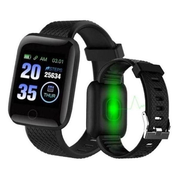 Imagem de Relogio Inteligente Smartwatch D13 Preto Pedometro Multi-esportes Km Kcal Pa Sono - Smart Bracelet