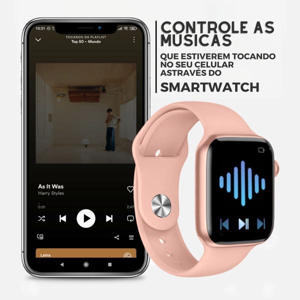 Imagem de Relógio Inteligente Smartwatch E42 Com Duas Pulseiras Silicone E Metal Envio Já