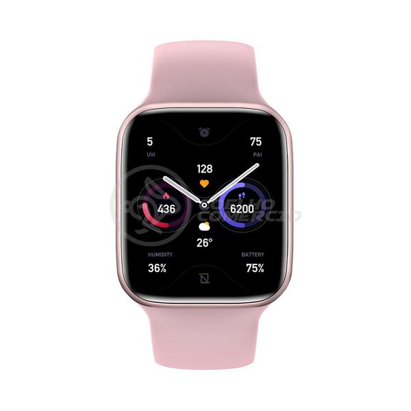 Imagem de Relógio Inteligente SmartWatch HW22 Rosa Troca Pulseira Android iOS Ligações Monitor Cardíaco