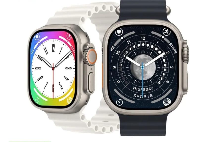 Imagem de Relogio Inteligente Smartwatch Laranja 41mm Hw68 Ultra Mini Tela 1.75 Original com Nota Fiscal + Pulseira Extra