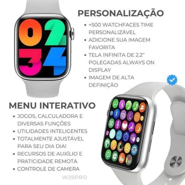 Imagem de Relogio inteligente Smartwatch Série 9 PRO GL09  recebe ligação Nfc GPS- 2024