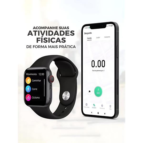 Imagem de Relógio inteligente Smartwatch Serie 9 Pro tela 2.2'' infinita modos esportivos e aferimentos e saúde Masculino e Feminino 47mm - HiWatch PRO