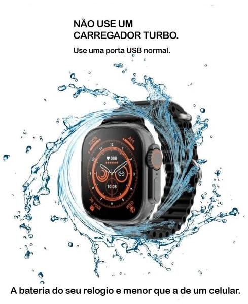 Imagem de Relógio Inteligente Smartwatch Ultra 9 Preto Resistente A Agua