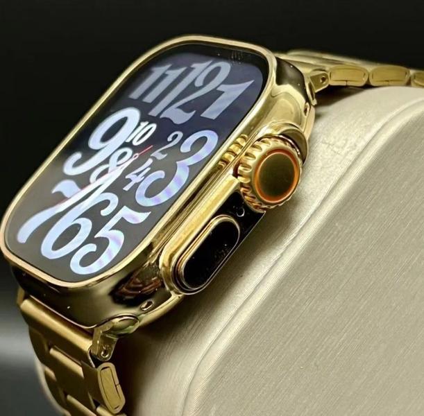 Imagem de Relógio Inteligente Smartwatch Ultra Gold Serie9 24k Suprem 2 Pulseiras 49mm Pro