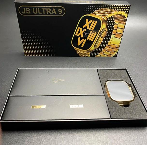 Relógio Inteligente Smartwatch Ultra Gold Serie9 24k Suprem 2 Pulseiras 49mm Pro - SVD Store Imagem de Relógio Inteligente Smartwatch Ultra Gold Serie9 24k Suprem 2 Pulseiras 49mm Pro