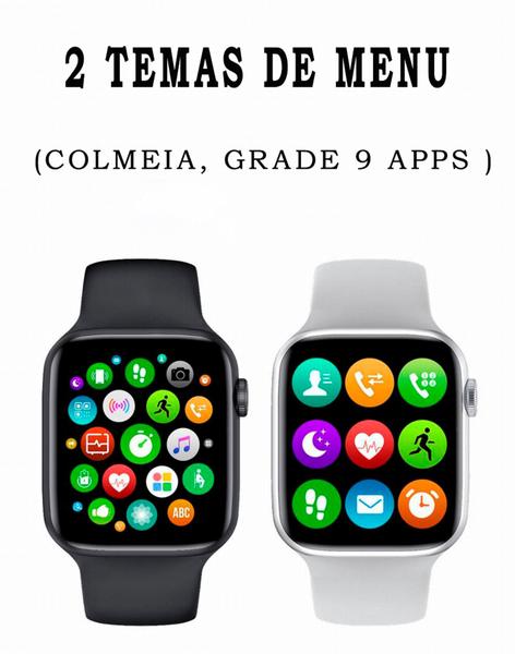 Imagem de Relogio Inteligente Smartwatch  W26 42mm + Pulseira Extra Metal Android iOS Bluetooth - Preto