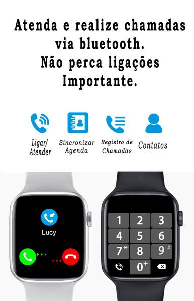 Imagem de Relógio Inteligente Smartwatch W26 Android iOS + Pulseira Metal Extra