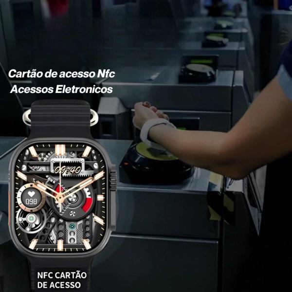 Imagem de Relógio Inteligente Smartwatch W69 Laranja Ultra 9 Pro Gps Bússola