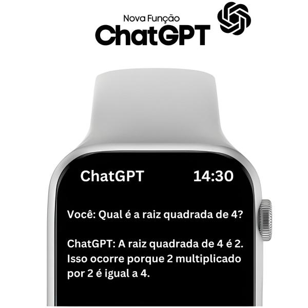 Imagem de Relogio Inteligente Smartwatch W99 Tela Amoled Notificações Redes Sociais Faz Recebe Chamadas Gps