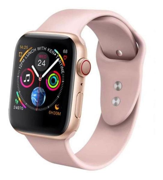 Imagem de Relógio Inteligente Smartwatch Watch W28 PRO Rosa Original Notificações Rede Social Feminino NF