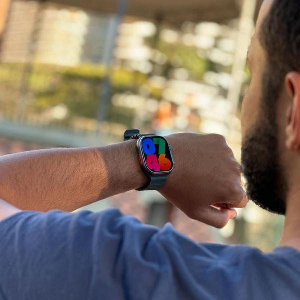 Imagem de Relógio inteligente Smartwatch Wearmax W69+ PLUS Gen 2 Amoled Microwear lançamento NFC assistente inteligencia artificial chat GPT + 2 Pulseiras