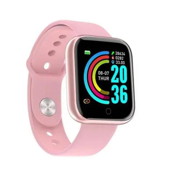 Imagem de Relógio Inteligente Smartwatch Y68 Feminino Rosa compativel com IOS e Android