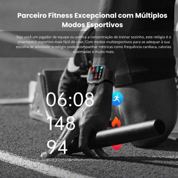 Imagem de Relógio Inteligente T800 Ultra Preto Fitness NFC Faz Ligações e Notificações