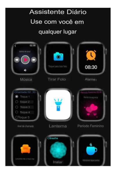 Imagem de Relógio Inteligente W59 Pro Smartwatch Tela 2,2 Microwear Siri Watch 9 Bluetooth Android iOS Nf