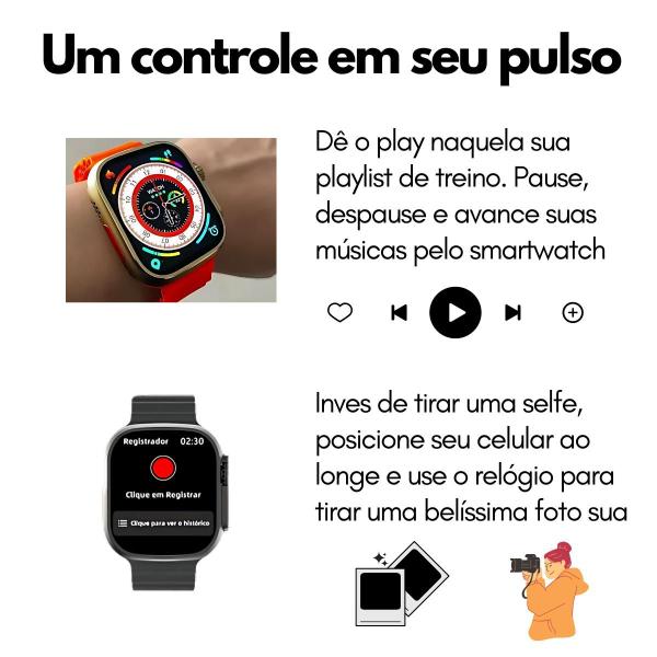 Imagem de Relógio Inteligente W68 Plus Smartwatch Série 8 Ultra