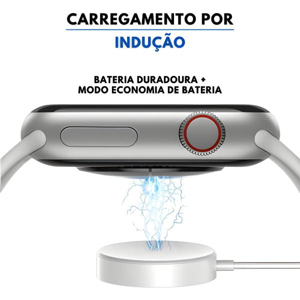 Imagem de Relogio Inteligente W69 Ultra Max Memoria 2Gb Lançamento Smart Watch Serie 10 Recebe Notificaçoes