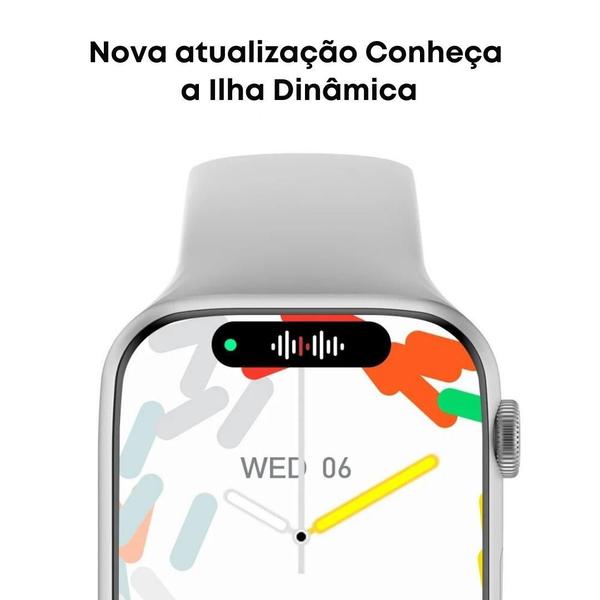 Relógio Inteligente Watch 9 + Fone AirPro 2 + 2 pulseiras Lançamento 2025 Modo esportivo faz e recebe chamadas Monitor de Saúde Masculino Feminino - HiWatch PRO Imagem de Relógio Inteligente Watch 9 + Fone AirPro 2 + 2 pulseiras Lançamento 2025 Modo esportivo faz e recebe chamadas Monitor de Saúde Masculino Feminino
