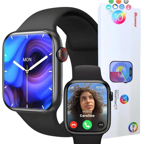 Imagem de Relógio Inteligente Watch 9 Wearmax W99+ Plus AMOLED Prova d'Água NFC Assistente IA ChatGPT Smartwatch 2024