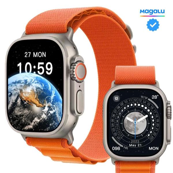 Imagem de Relógio Inteligente Watch S10 Masculino Feminino Lançamento 2025 + 4 pulseiras Indução Bussola Gps para Atividades Físicas