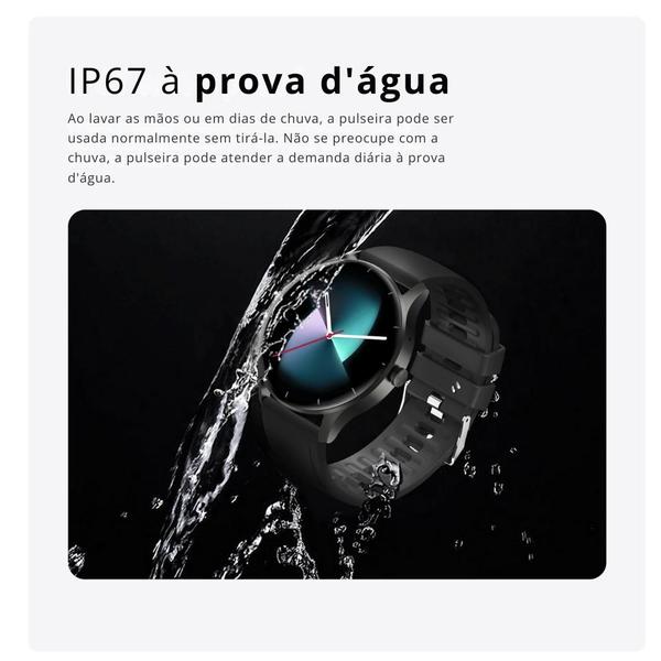 Imagem de Relógio Inteligente Watch Zwear G2: Nova Geração, Prova d'Água e Assistente de Voz - Tecnologia e Estilo no Seu Pulso!