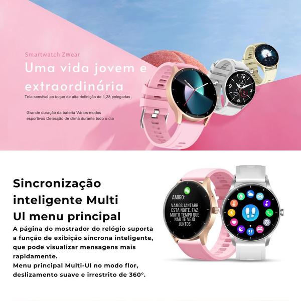 Imagem de Relógio Inteligente Watch Zwear G2: Nova Geração, Prova d'Água e Assistente de Voz - Tecnologia e Estilo no Seu Pulso!