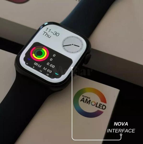 Imagem de Relógio inteligente Wearmax OS W99+ Plus Microwear Amoled prova d'água Micro Os 10 NFC assistente inteligencia artificial chat GPT Smartwatch