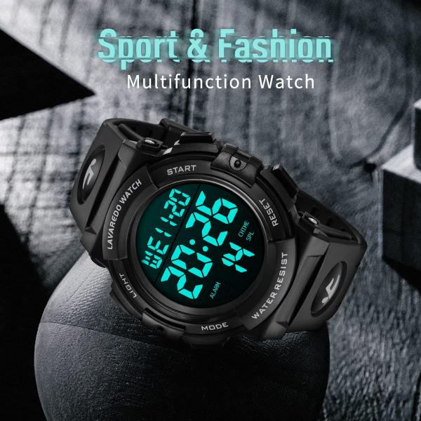 Imagem de Relógio L LAVAREDO Digital Sports Waterproof Cronógrafo Masculino