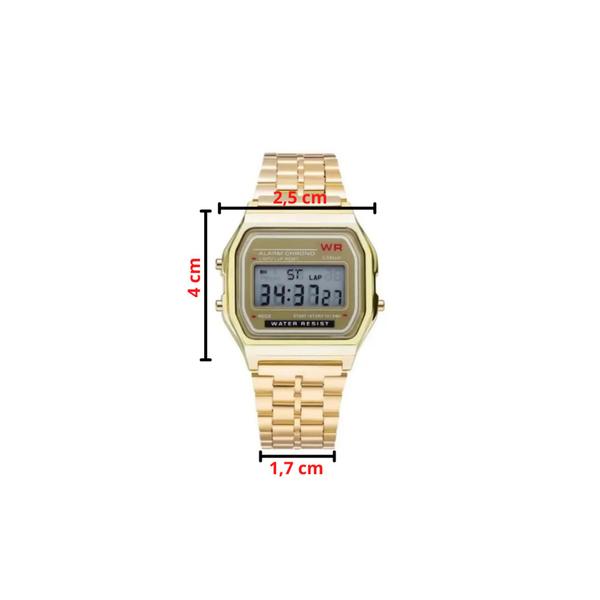 Imagem de Relógio Led De Pulso Digital Masculino Feminino - 0002 Dourado