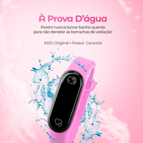 Imagem de Relogio LED Digital + Oculos + Colar + Popit Eletronico rosa original ajustavel menina prova dagua