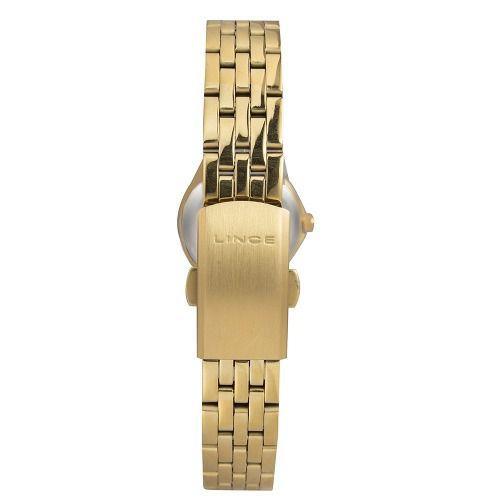 Imagem de Relogio Lince Feminino Dourado branco Pequeno social com numeros Lrg4433l b2kx