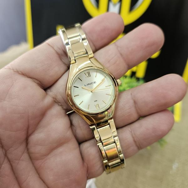 Imagem de Relógio lince feminino dourado lrgj111l